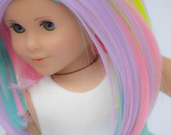 10-11" Custom Doll Wig fits Gotz, American girl dolls, Journey girls, heat safe Color- Fairy Dust