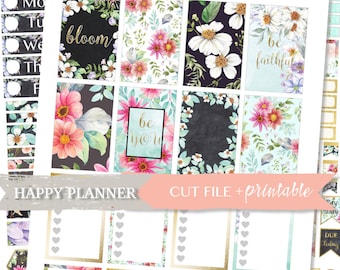 HAPPY PLANNER 365 STICKERS, May Flower Planner Sticker, hp weekly planner kit, printable weekly kit, printable planner stickers, blingbling
