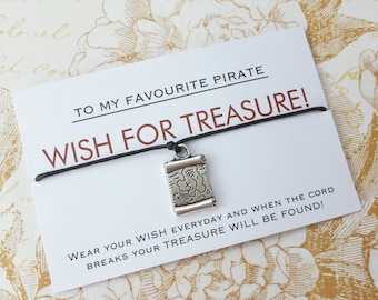 Pirates of the Caribbean Gift, Pirates of the Caribbean Wish Bracelet, Pirates of the Caribbean Jewelry, Pirate, Friendship Bracelet,