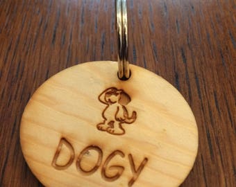 Dog tag,Dog tag wood ,Dog id tag, Personalized engraved dog tag name tag laser cutting,custom engraving ,Dog id tag, Pet tag wood