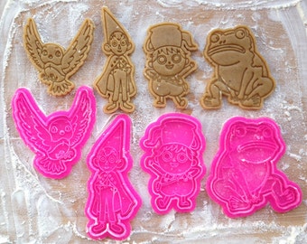 Over the Garden Wall cookie cutters set. 4 cookie stamps in set. Beatrice, Greg, Wirt, Frog cookies
