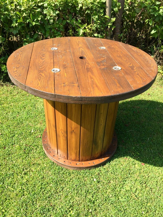Brand New Outdoor Wooden Cable Drum Table 1000mm Diameter