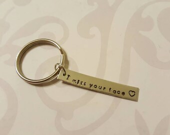 I miss your face keychain