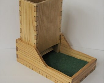 Hardwood Dice Tower and Dice Tray