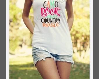 Camo Boots and country music custom tank top made by The Bling Lady