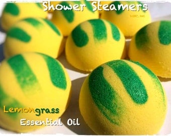 PACK NEW LARGE Strongly Scented Lemongrass Shower Steamers / Shower Bombs / Shower Deco / Shower Fizzy