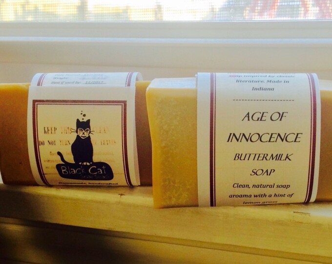 Age of Innocence Buttermilk Soap- Book Soap- Vegan Soap, Handmade Soap, Natural Soap, Cold Process Soap, Handcrafted Soap