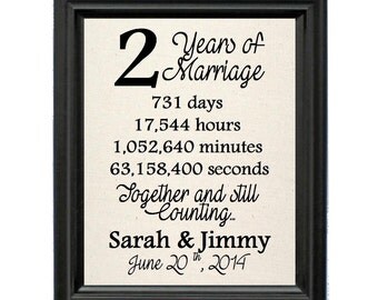 2nd Anniversary Gift for Her | Natural Cotton Anniversary Gift | 2nd Wedding Anniversary Gift for Wife | Anniversary Gift | Customize Year