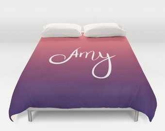 Personalized Bedding For Girls, Duvet Cover Queen Bedspread, Ombre Bedding King, Modern Duvet Cover Twin, Apartment Decorations