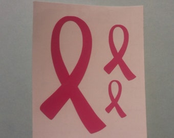 Breast Cancer vinyl decals, 3 small decals combined size of 2X2 inches