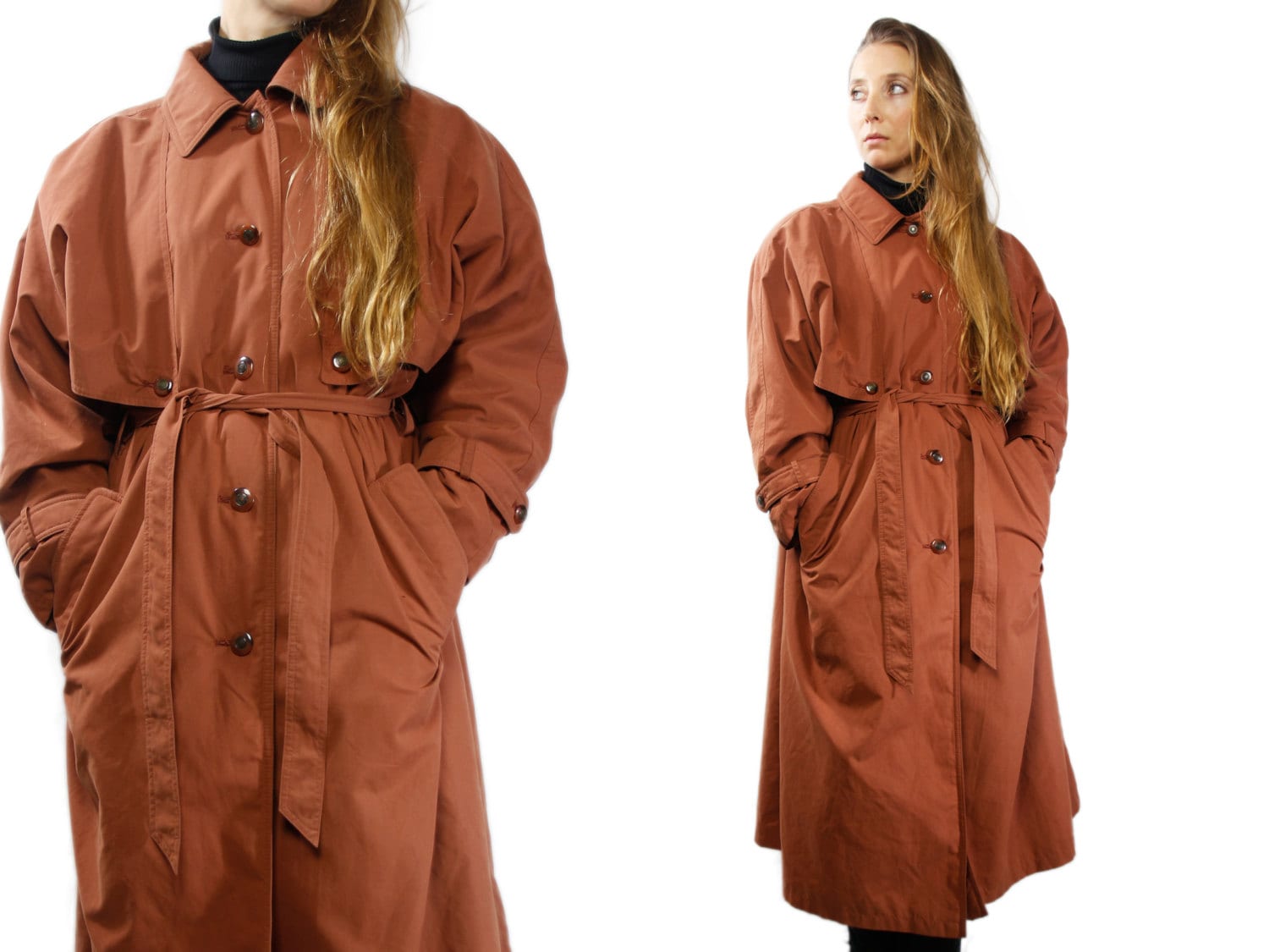 WOMEN Trenchcoat / Vintage Trench Coat / Classic Trenchcoat / Vintage ...
