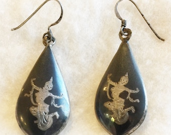 Niello Ware Siam Dancer Earrings