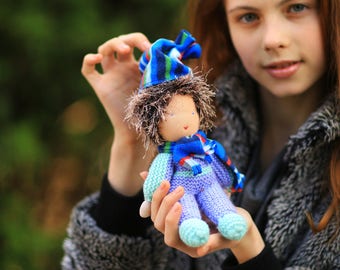 Waldorf doll, Doll knitted, Baby Doll, Boy doll, Dolls for girls, Soft sculpture, Waldorf toys