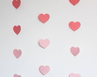 Heart Garland Vertical, DOUBLE SIDED
