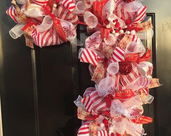 Christmas Candy Cane Wreath