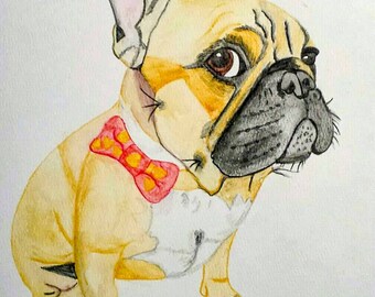 Pet Portrait, Pet Portrait watercolor, custom pet portrait, custom pet print, custom pet poster, dog poster, pet portrait custom, custom pet