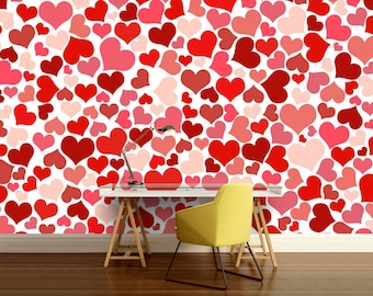 ABSTRACT WALL MURAL, hear wall mural, heart abstract wall mural, abstract mural, heart wallpaper, wallpaper, background, heart background