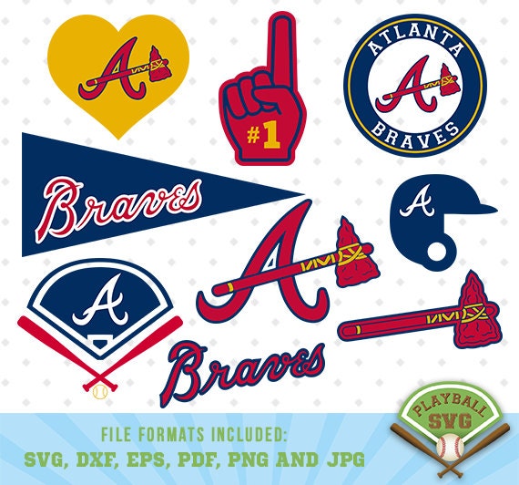 Atlanta Braves SVG files baseball designs contains dxf eps