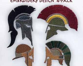 Spartan Helmet Embroidery Designs