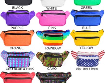 Fanny Pack Solid and Multi Colored with Unique Designs by SoJourner Bags (multiple colors & variations) **FREE SHIPPING*