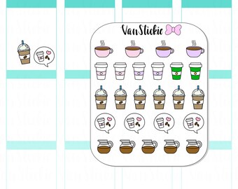 Doodle Set - Coffee is LIFE Planner Stickers |VSD 003