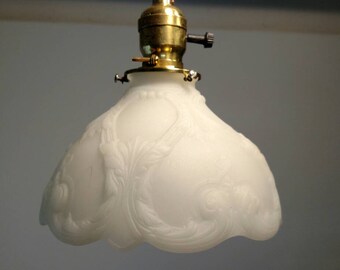 Victorian Romantic Cottage Ceiling Fixture Vintage Pendant Light Petite French Country
