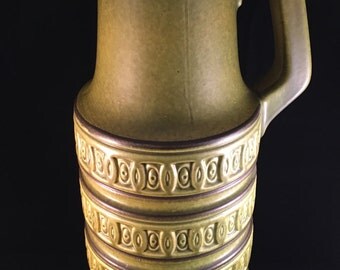 Large West German FLOOR VASE - Scheurich - Green 429-45