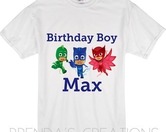Pj Masks custom tshirt, pj masks Birthday shirt, pj mask birthday outfit, pj masks, pj masks Birthday outfit