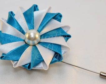 Boutonniere carousel, kanzashi satin flower, corsage, brooch, boutonniere, kanzashi, fabric flower