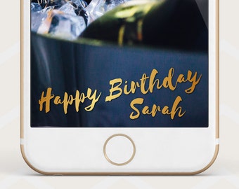 Gold Birthday Geofilter, Confetti Birthday Snapchat Geofilter, Gold geofilter, custom geo filter, birthday geofilter gold confetti B18