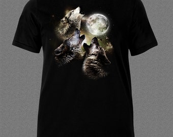 Howling Wolves Moon animal Nature T-shirt