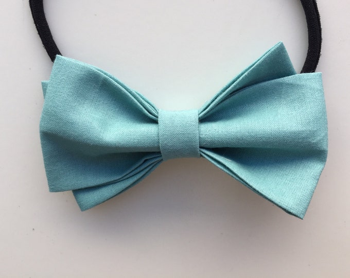 Blue Sky fabric hair bow or bow tie