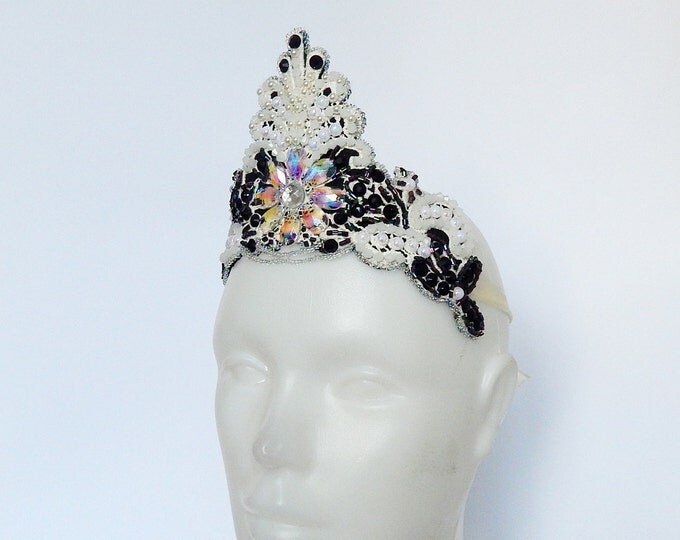 Russian headdress, russian kokoshnik, designer russian headpiece, forehead headband, wedding accessories, bridal headpiece, women hairpiece