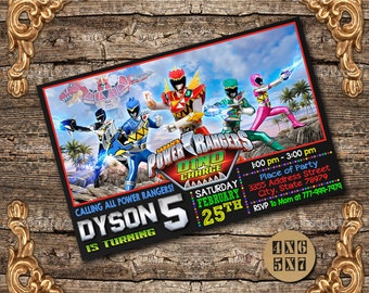 Power Rangers Invitation / Power Rangers Birthday Invitation / Power Rangers Party / Power Rangers Birthday / Power Rangers Invite