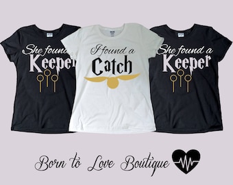 Harry Potter -Catch/Keeper Bridal party shirts, Bridesmaid gift, bridesmaid shirt, Bachelorette party shirts, Package deal 2,3,4,5,6,7...etc