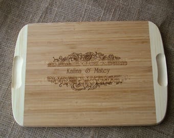 Customized cutting board, Personalized cutting board, Couple cutting board, Housewarming gift, Wedding gift, Anniversary gift