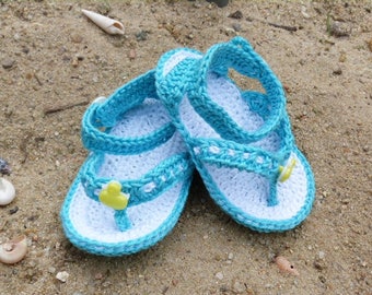 Baby sandals, crocheted baby booties, Babysandals, unique