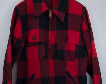 Vintage 1960's Buffalo Plaid Woolrich Jacket / Free Shipping!