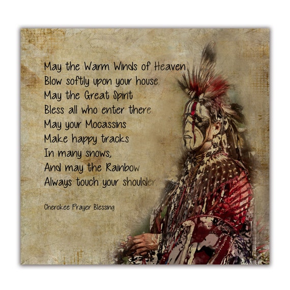 Fine Art Print of 'Cherokee Prayer Blessing'. Native