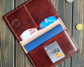 Passport wallet Leather passport cover Passport case Travel wallet Personalized leather passport holder womans passport holder gift for man