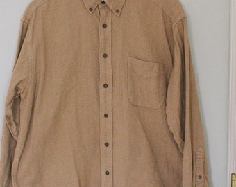 Men's Vintage Brown Button Up Size L