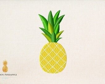 Pineapple embroidery design - 6 sizes - exotic embroidery design - baby embroidery - summer embroidery