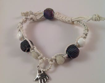 White macrame bracelet
