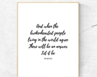 The Beatles | Let It Be | Printable | 8.5x11, 8x10