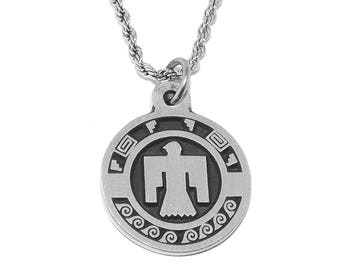 Native American style Thunder Bird Pendant Necklace with Chain