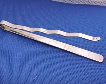 Vintage Ornate 835 Silver hairpin Sliding Bobby Pin