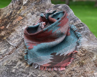 Wild Indian // Dog Bandana // Aztec // Tie On // Bow Tie // Fray // Cute Dog Bandana // Fall Dog Bandana // Dog Scarf // Puppy Bandana