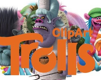 35 Trolls ClipArt - Digital , PNG, image, picture, oil painting, drawing,llustration, art , birthday,handicraft 300 DPI, 300 PPI,