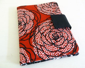 Red Rose Kindle Cover, Kobo Touch Case, Soft Book Style, Ready to Ship