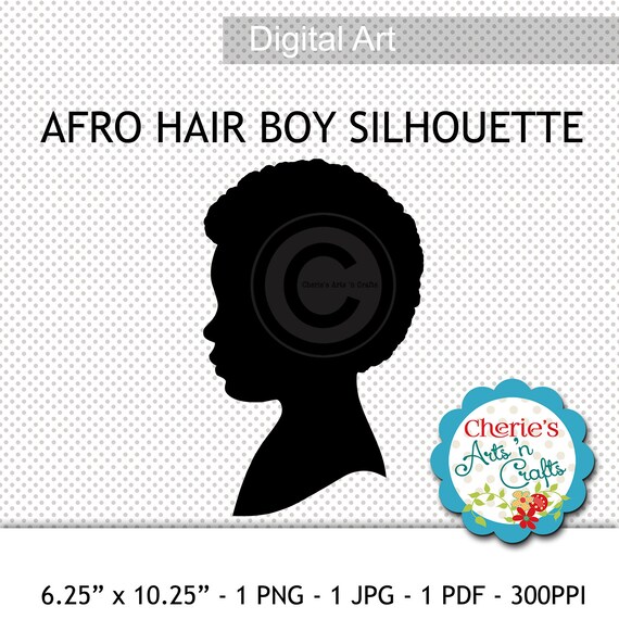 Little Boy Afro Hairstyle Silhouette  African Boy 